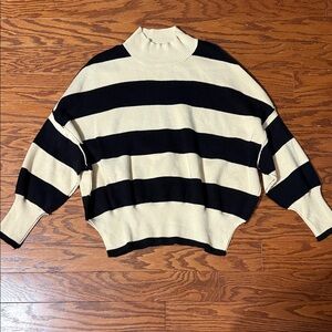 Altar'd State Bold Striped Turtleneck Sweater